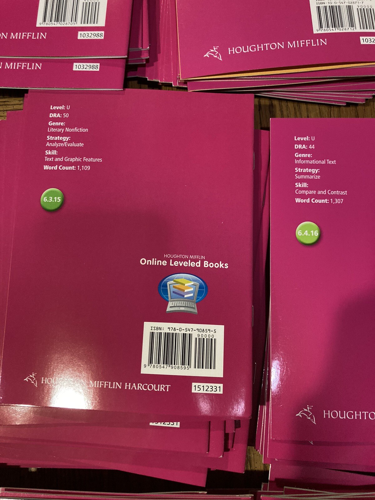 Journeys Houghton Mifflin Leveled Readers Grade 6 Below Level 🟢 25 Book Set