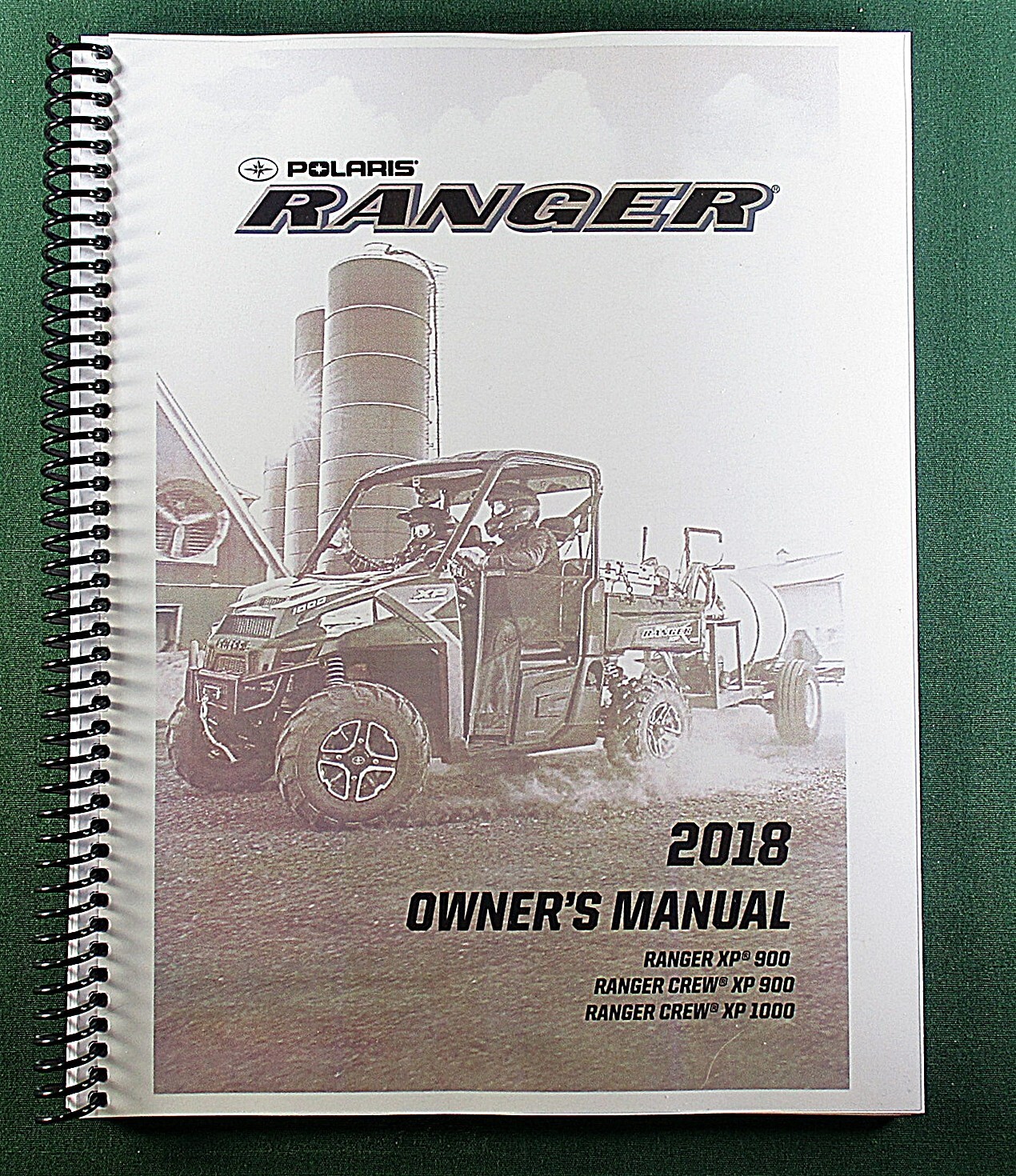 2018 Polaris Ranger XP 900 Owner’s Manual: Full Color & Protective Covers!