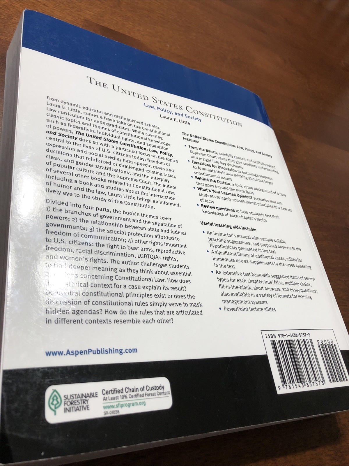 The United States Constitution : Law, Policy, and Society (Laura E. Little)
