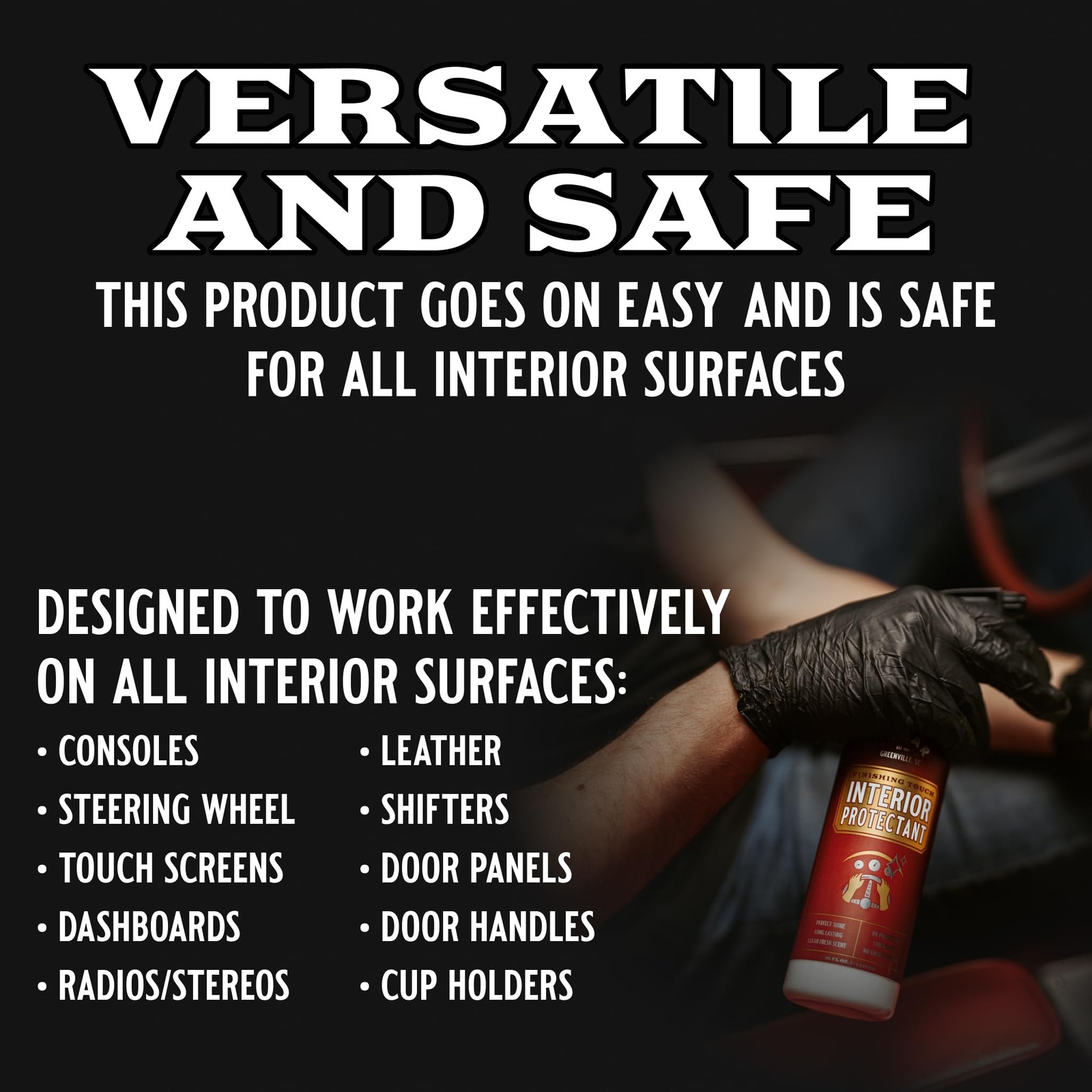 SOCAR Finishing Touch Interior Protectant – 16 fl oz, Professional Grade Dres…