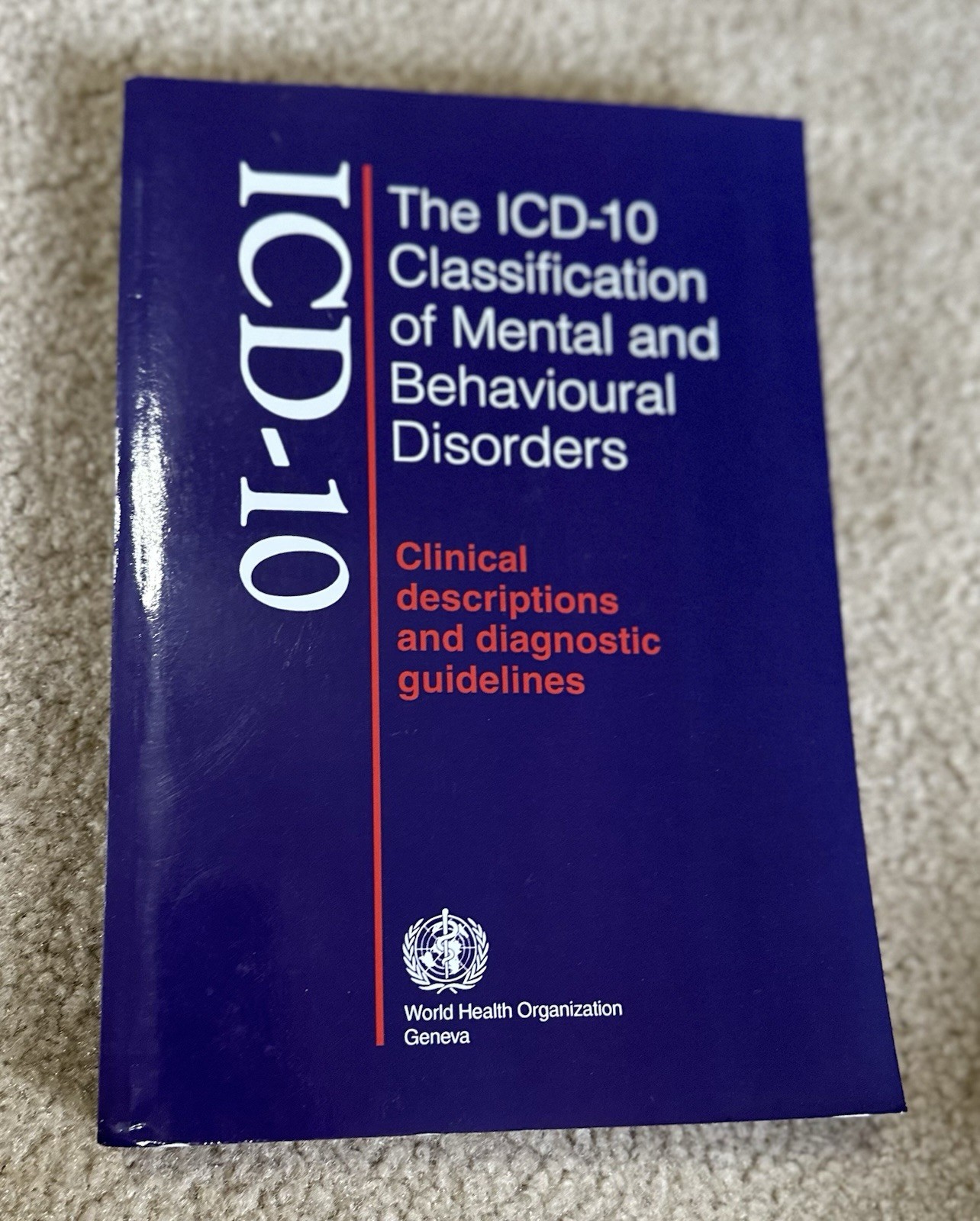 ICD-10 Classification of Mental and Behavioural Disorders