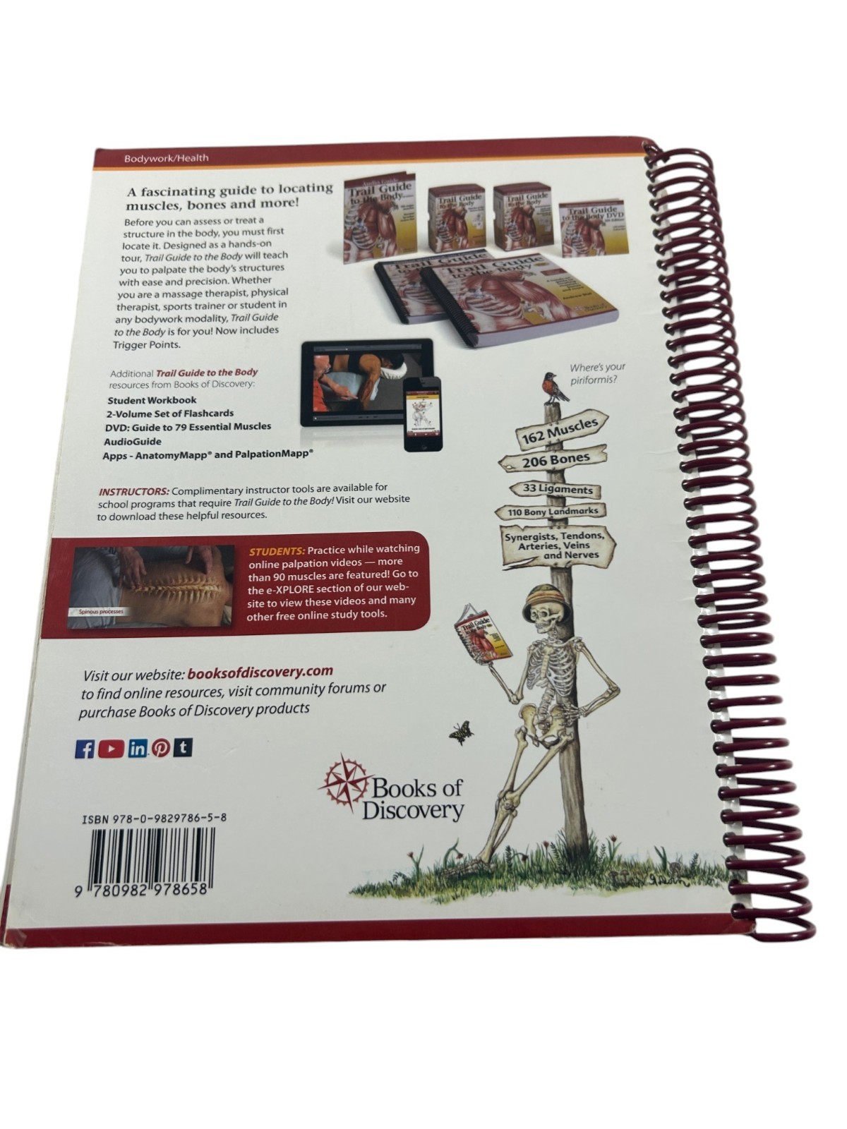 Trail Guide to the Body 5th Edition Spiral Andrew Biel Missing 2 CDs