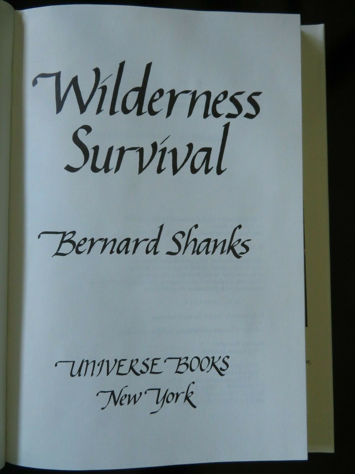 Wilderness Survival by Bernard Shanks 1980, Hardcover with Dust Jacket