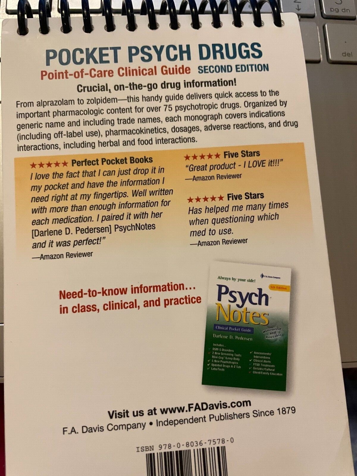 Pocket Psych Drugs : Point-of-Care Clinical Guide, Paperback by Pedersen, Dar…