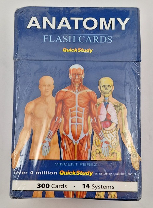 Anatomy Flash Cards 300 Cards 14 Systems Quick Study NEW SEALED Science School
