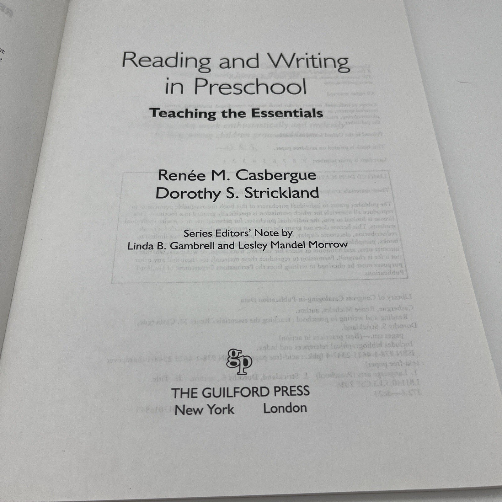 Reading and Writing in Preschool: Teaching the Essentials (Best Practices) *