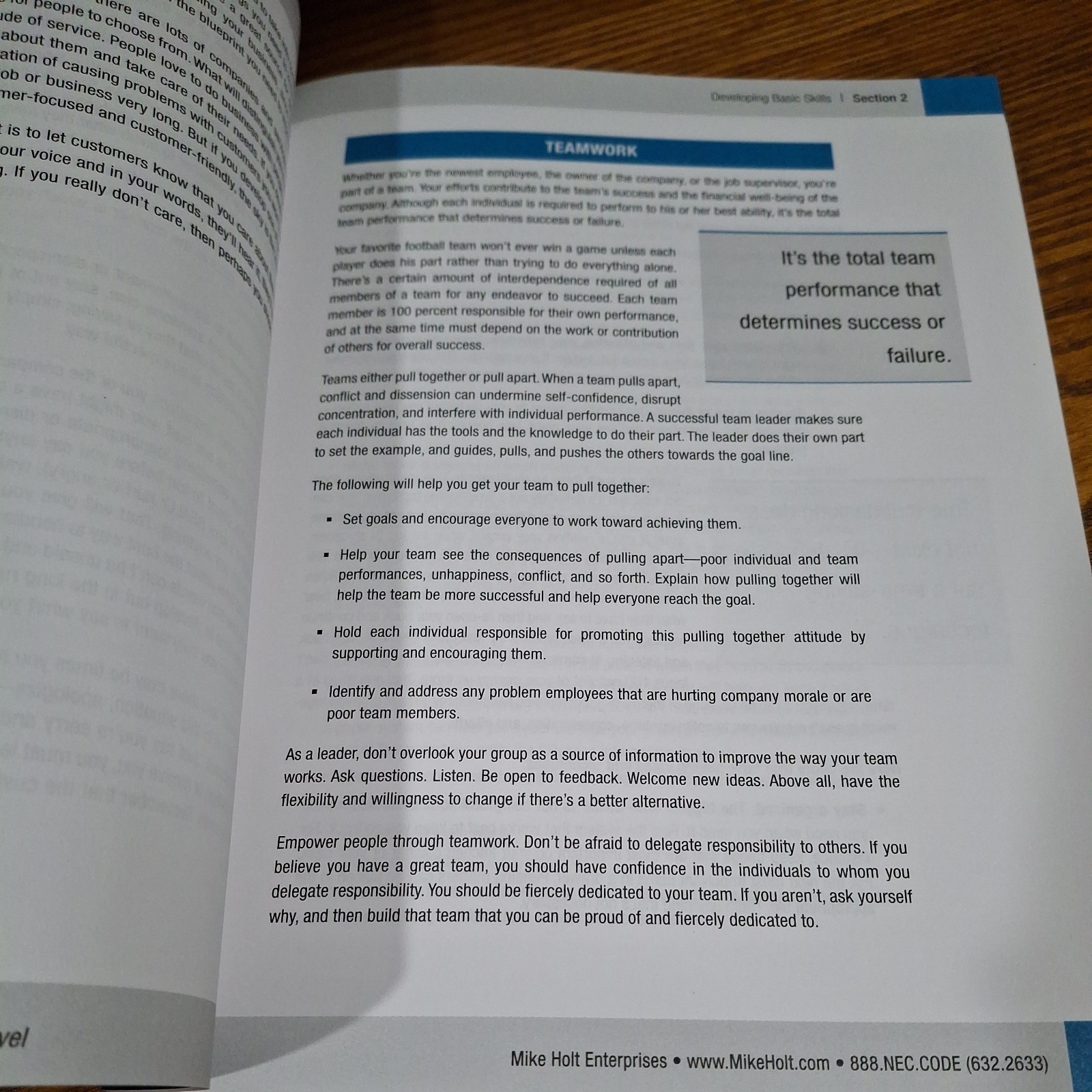 Mike Holt`s Leadership Skills textbook