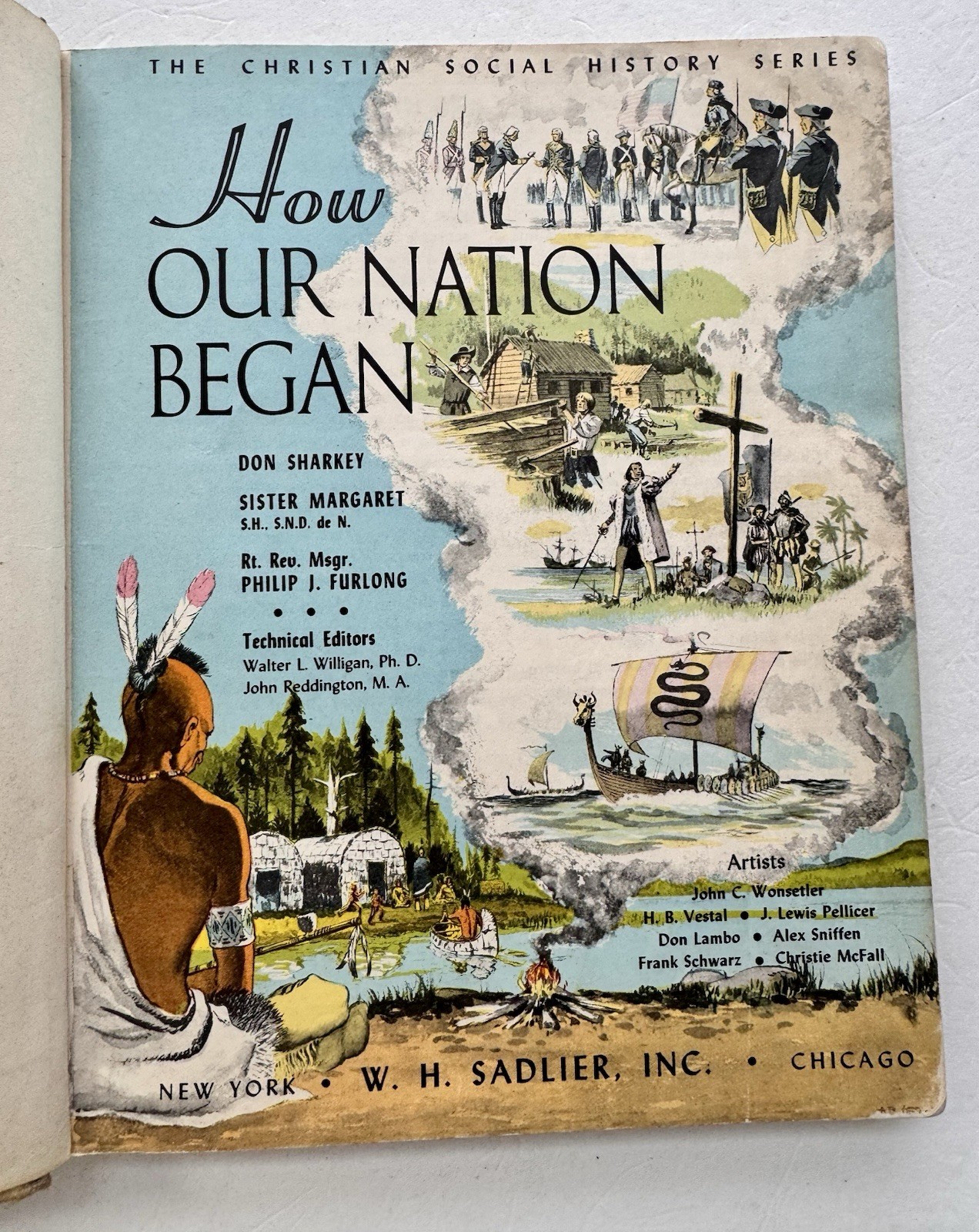 1954 How Our Nation Began The Christian Social History Series HC Acceptable