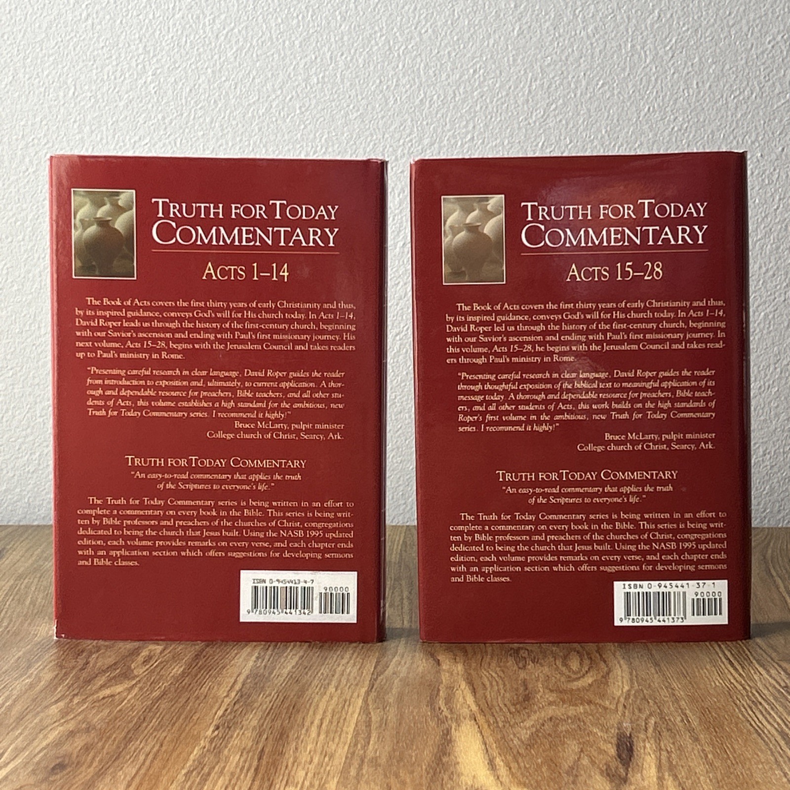 Truth For Today Commentary Acts 1-28 by David L Roper Lot of 2 Volume Set