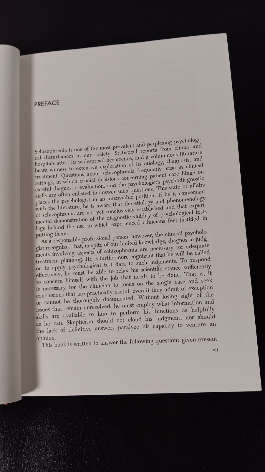 Psychodiagnosis in Schizophrenia by Irving B. Weiner-H/C 1966