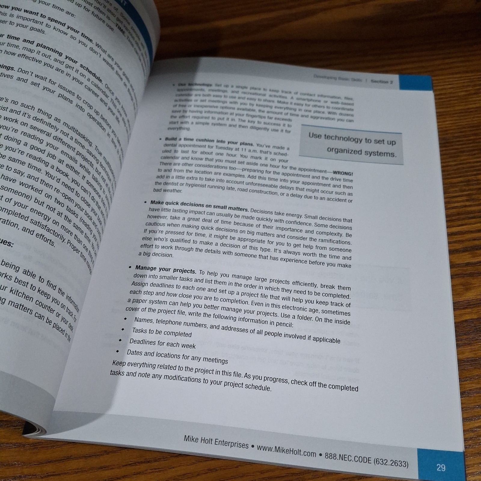 Mike Holt`s Leadership Skills textbook