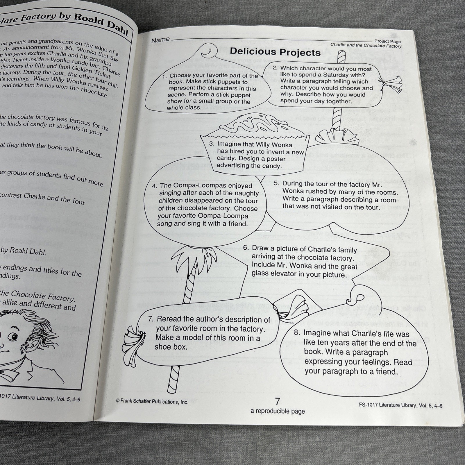 Literature Library Volume 5 Creative Ideas & Activity Sheets 1990 Workbook