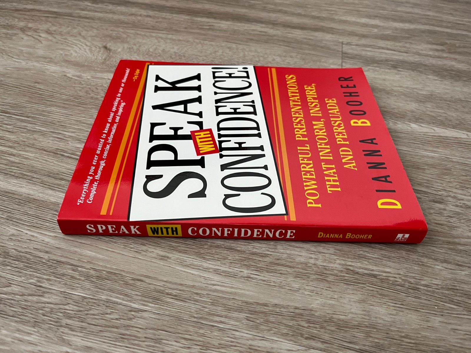 Speak with confidence, Textbook, Red & Gold Print, New, 7.4 in x 9.2 in