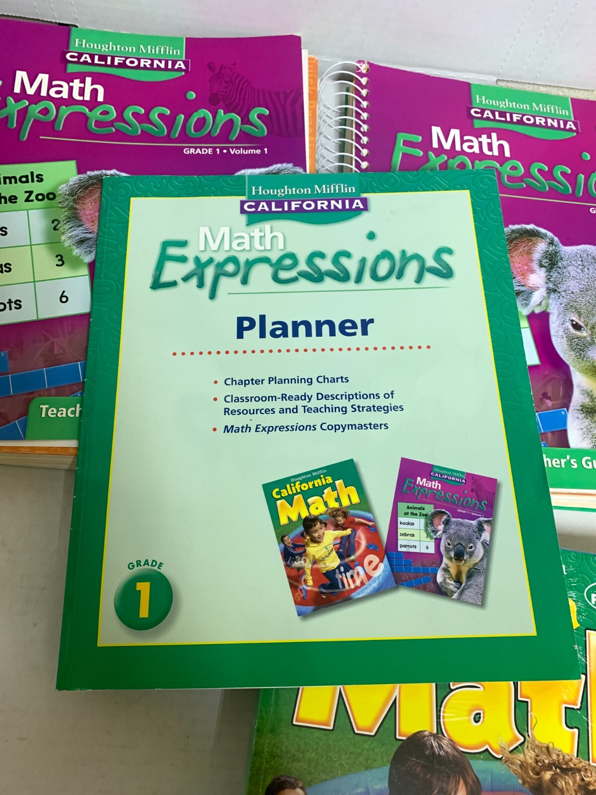 CALIFORNIA MATH Expressions Grade 1 Teachers Guide Planner work activity books