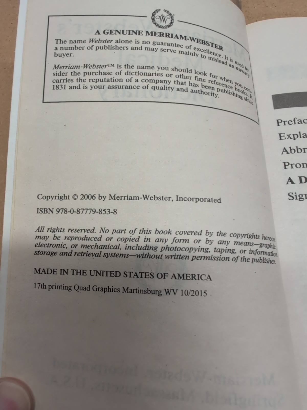 Merriam-Webster’s Medical Dictionary by Merriam-Webster (2006, Mass Market)
