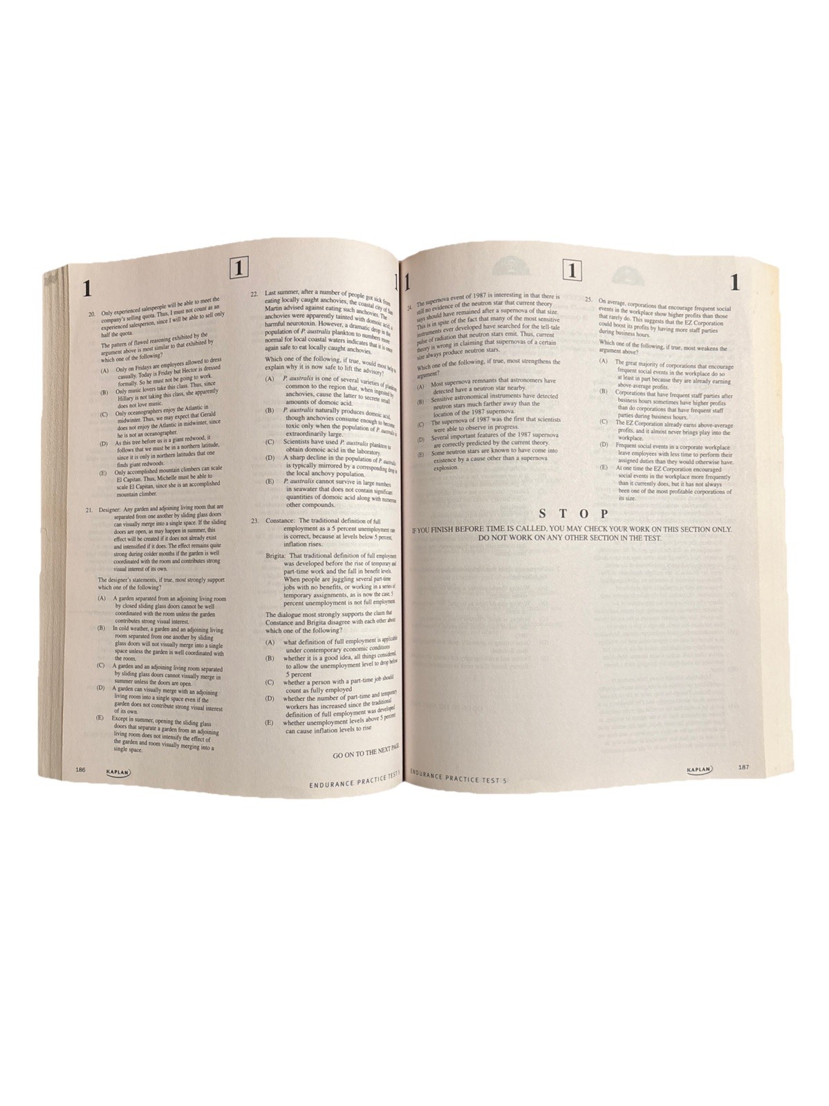 LSAT Endurance Practice 2010 KAPLAN test prep and admissions Softcover book