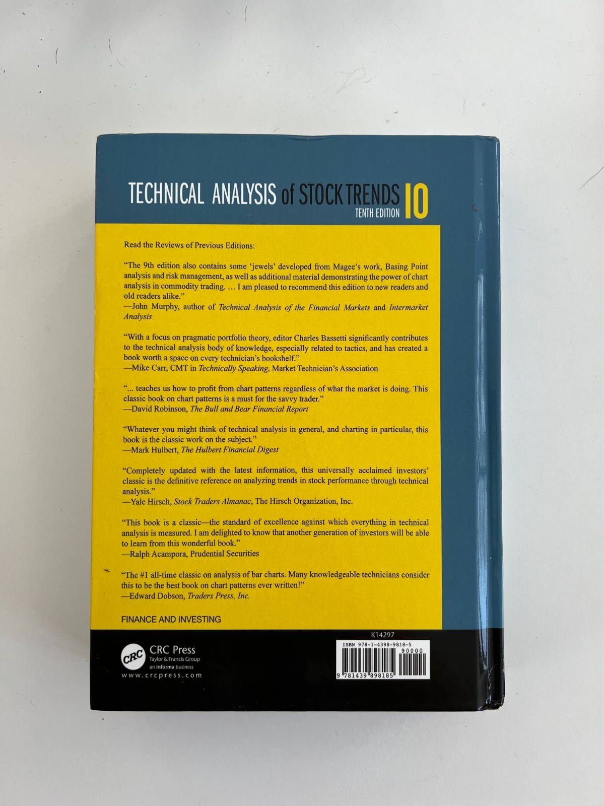 Technical Analysis of Stock Trends by WHC , Magee, Robert D. Edwards 10th Ed.