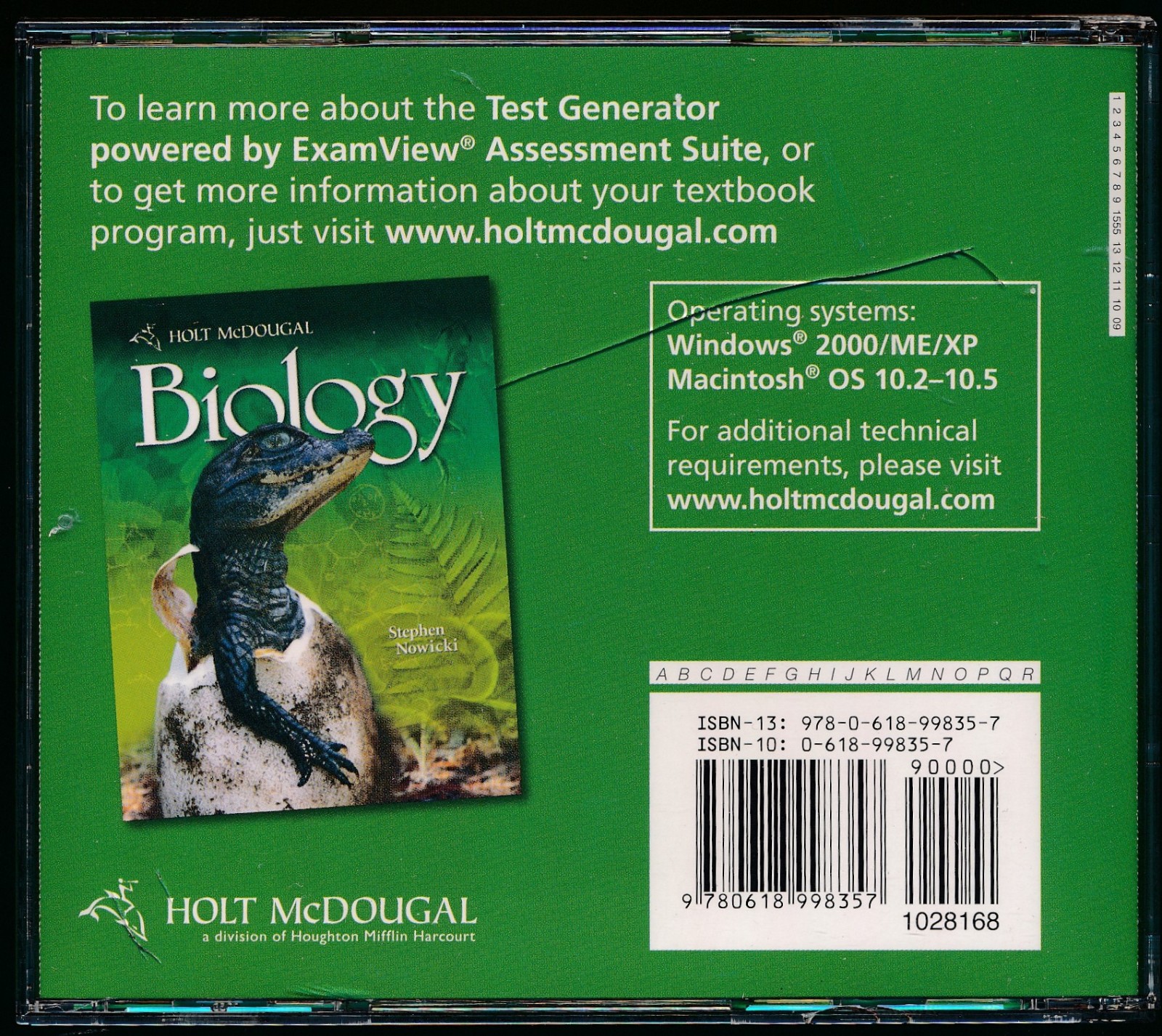 Holt McDougal Biology: ExamView Suite Test Bank Test Generator CD-ROM