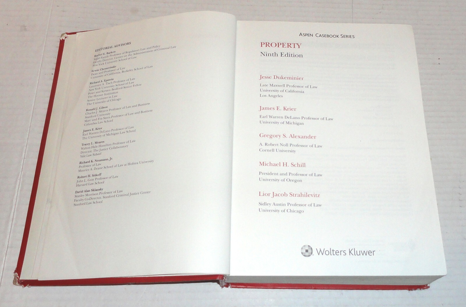 Property Aspen Casebook Series 9th Edition Hardcover Textbook PLEASE READ