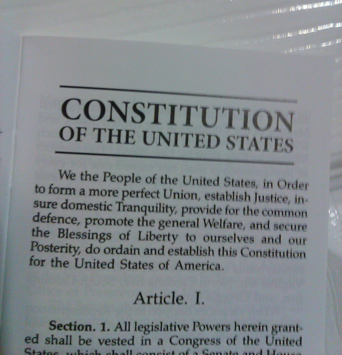 POCKET CONSTITUTION UNITED STATES & DECLARATION OF INDEPENDENCE NEW RON PAUL USA