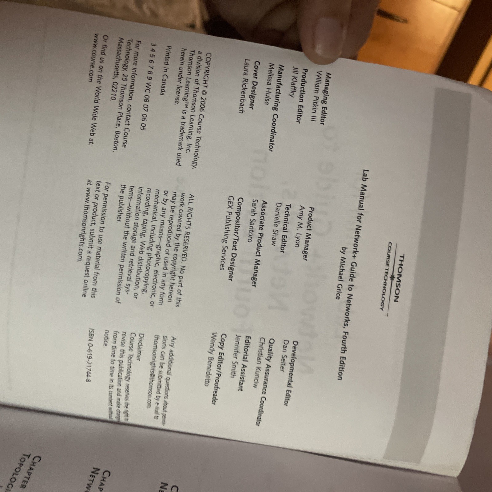 Lab Manual for Network+ Guide to Networks by Michael Grice Second Edition