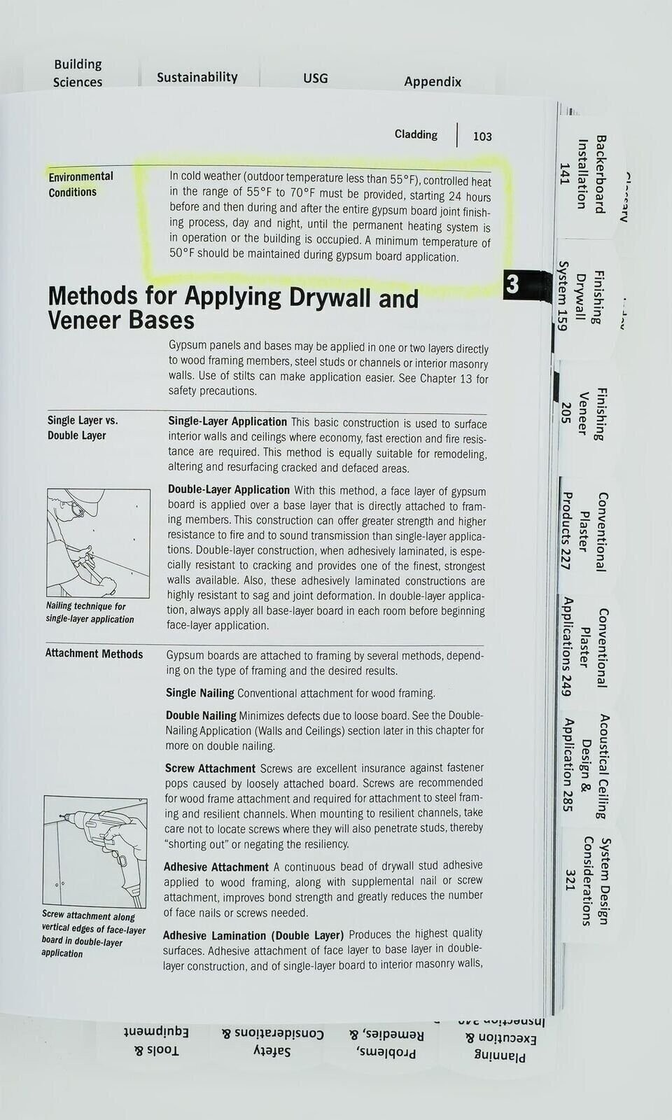 Highlighted and Tabbed – Gypsum Construction Handbook, 7th Edition, 2014 -…
