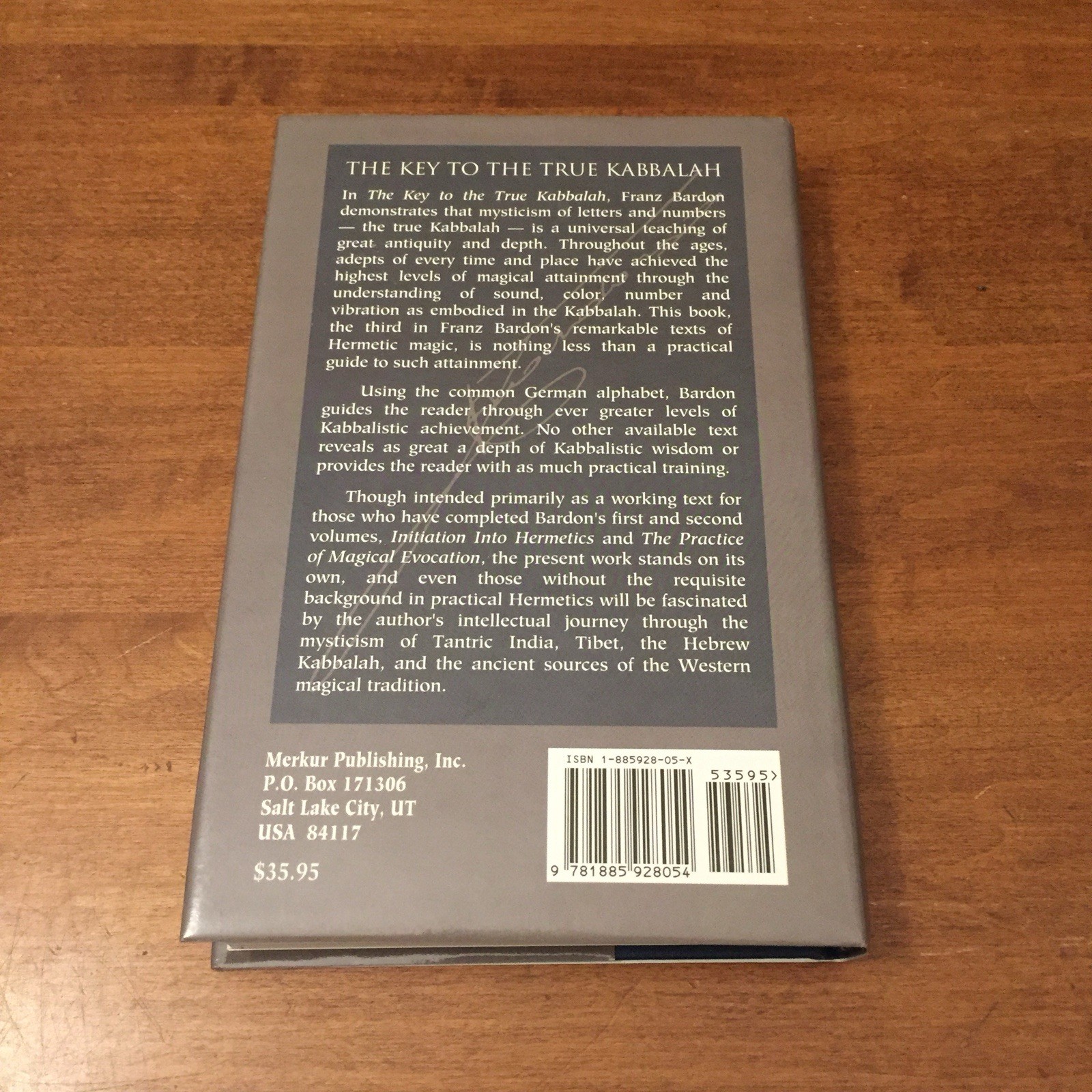 The Key to the True Kabbalah by Franz Bardon 1996 Merkur 1st Edition HBDJ Good+