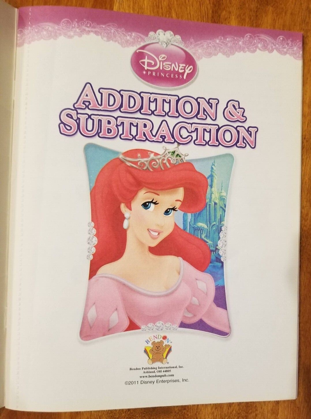 Disney Princess Addition & Subtraction Math Workbook 32 pages UNUSED