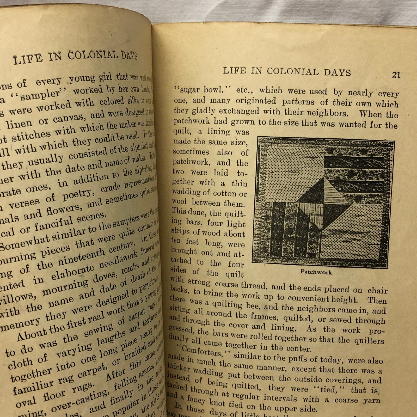 Life in Colonial Days Booklet by L Morton Tillinghast 32 Pages