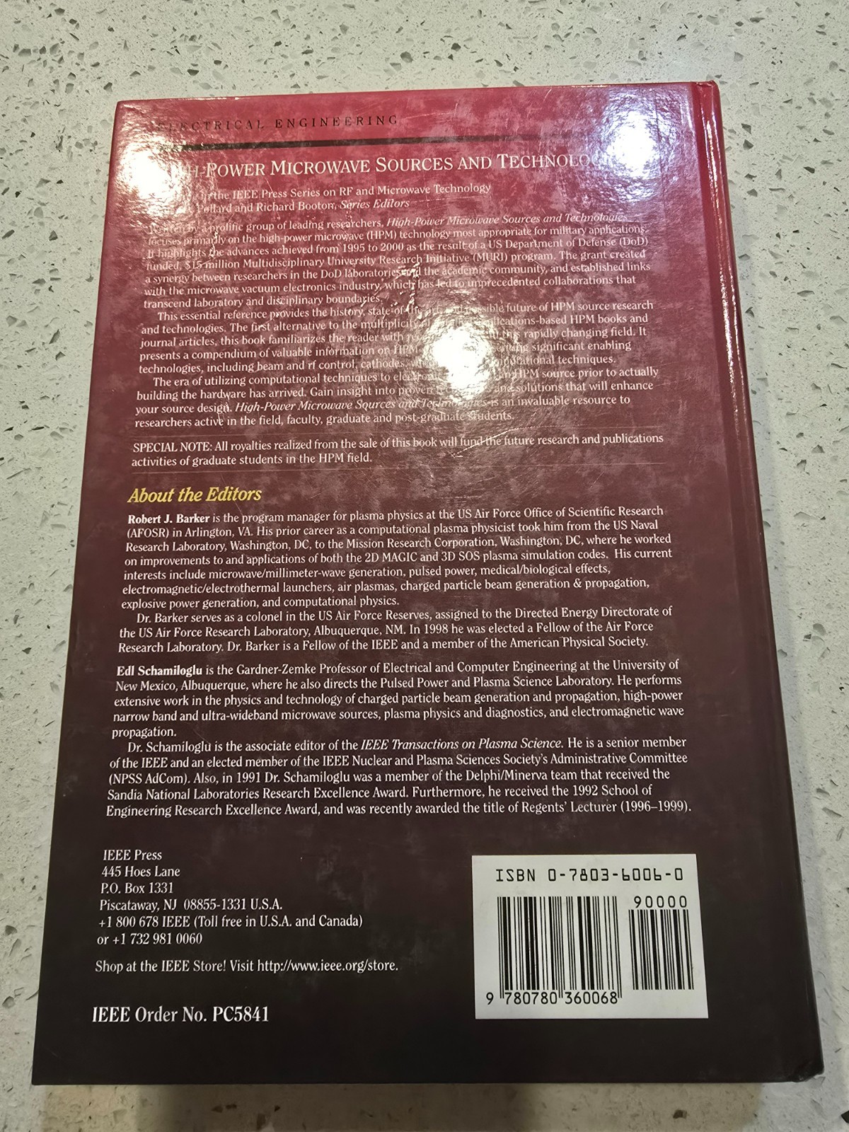 High-Power Microwave Sources and Technologies, Hardcover by Barker, Robert J….