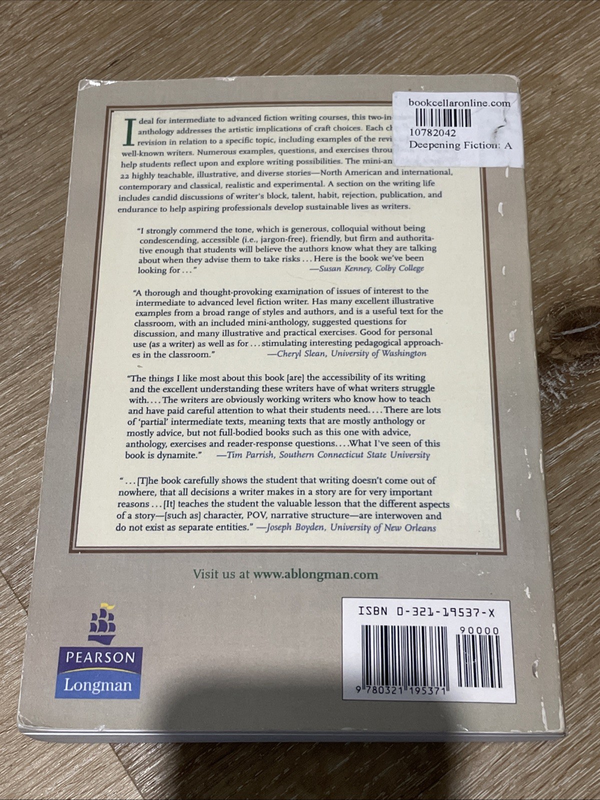 Deepening Fiction: A Guide for Intermediate & Advanced Writers (Acceptable)