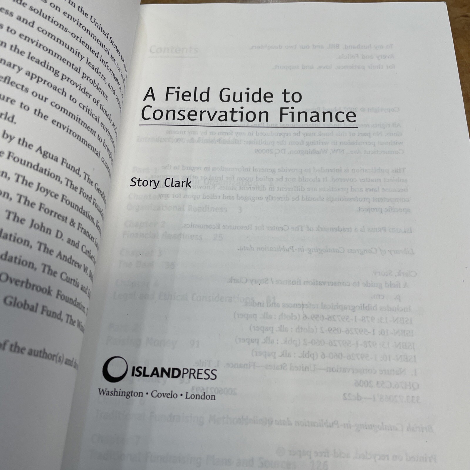 A FIELD GUIDE TO CONSERVATION FINANCE By Story Clark **Mint Condition**