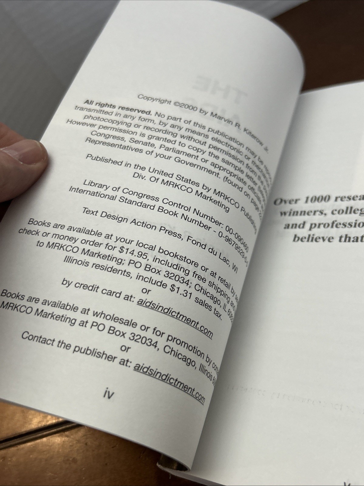 The AIDS Indictment by Kitzerow, Marvin R., Jr.; Marvin R. Kitzerow Jr.
