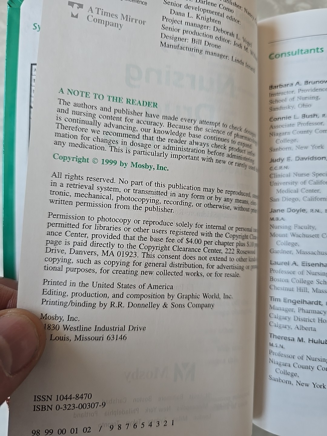1999 Mosbys Nursing Drug Reference by Linda Skidmore-Roth