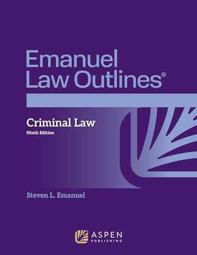 Emanuel Law Outlines for Criminal – Paperback, by Emanuel Steven L. – Very Good
