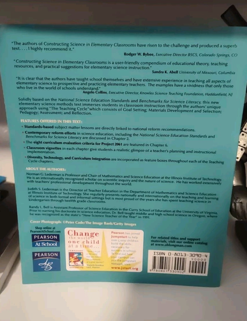 Constructing Science in Elementary Classrooms – Library Binding – VERY GOOD