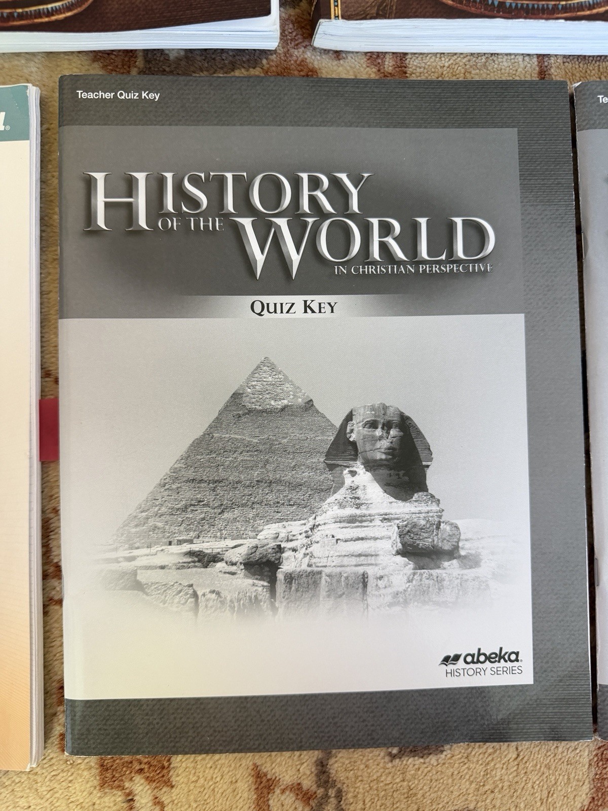 Abeka 7th grade History of the World, Teacher student curriculum Test quiz Keys
