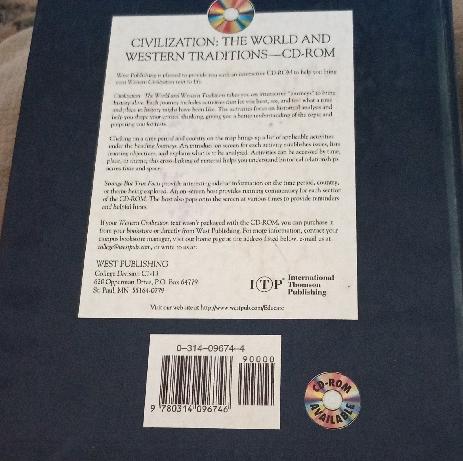 Western Civilization by Spielvogel, Third Edition, Hardcover, History