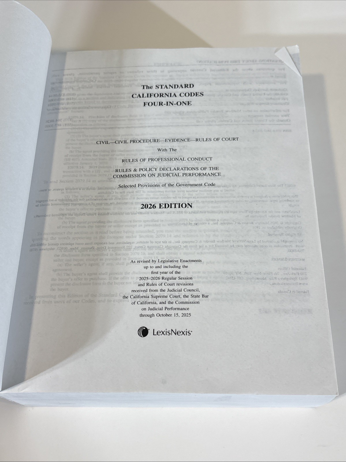 Standard California Codes 4 in 1 2026 Edition Civil Procedure Book Four-In-One