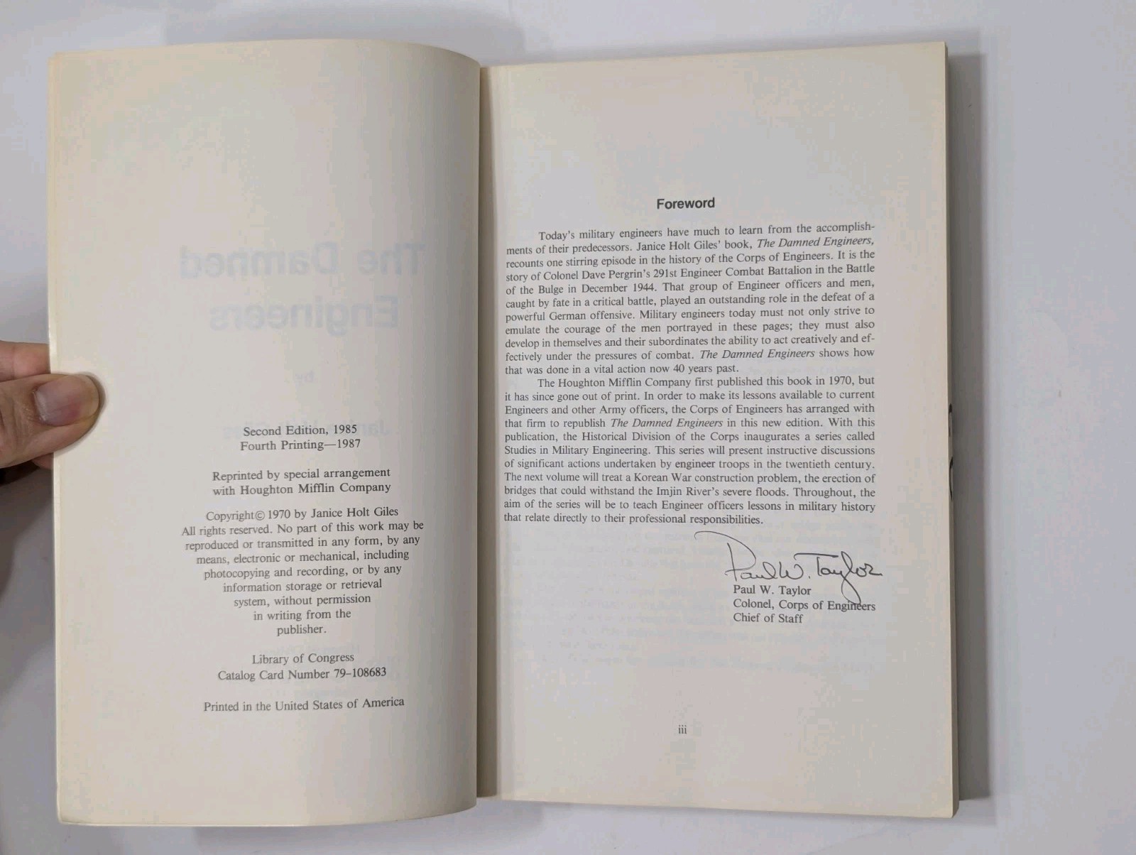 The Damned Engineers Janice Holt Giles Studies in Military Engineering 1985 2nd