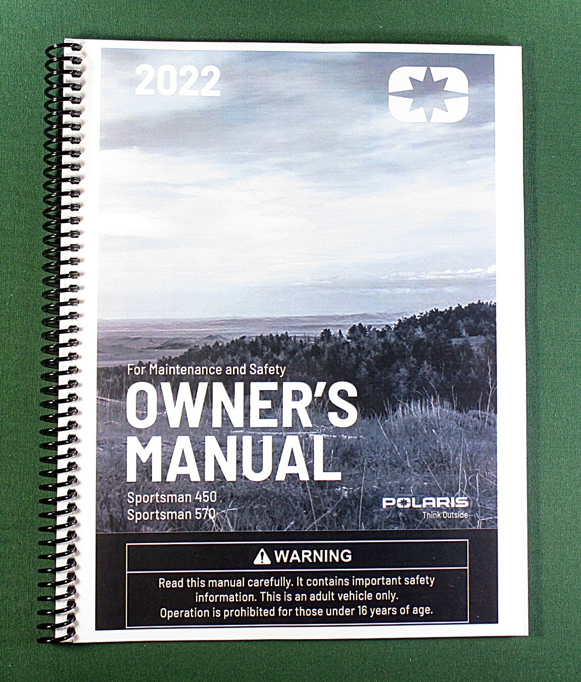 2022 Polaris Sportsman 450 H.O. Owner’s Manual: Full Color & Protective Covers
