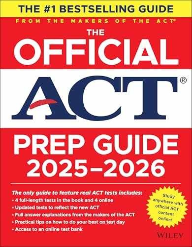 The Official ACT Prep Guide 2025 – 2026: Book + – Paperback, by ACT – Good
