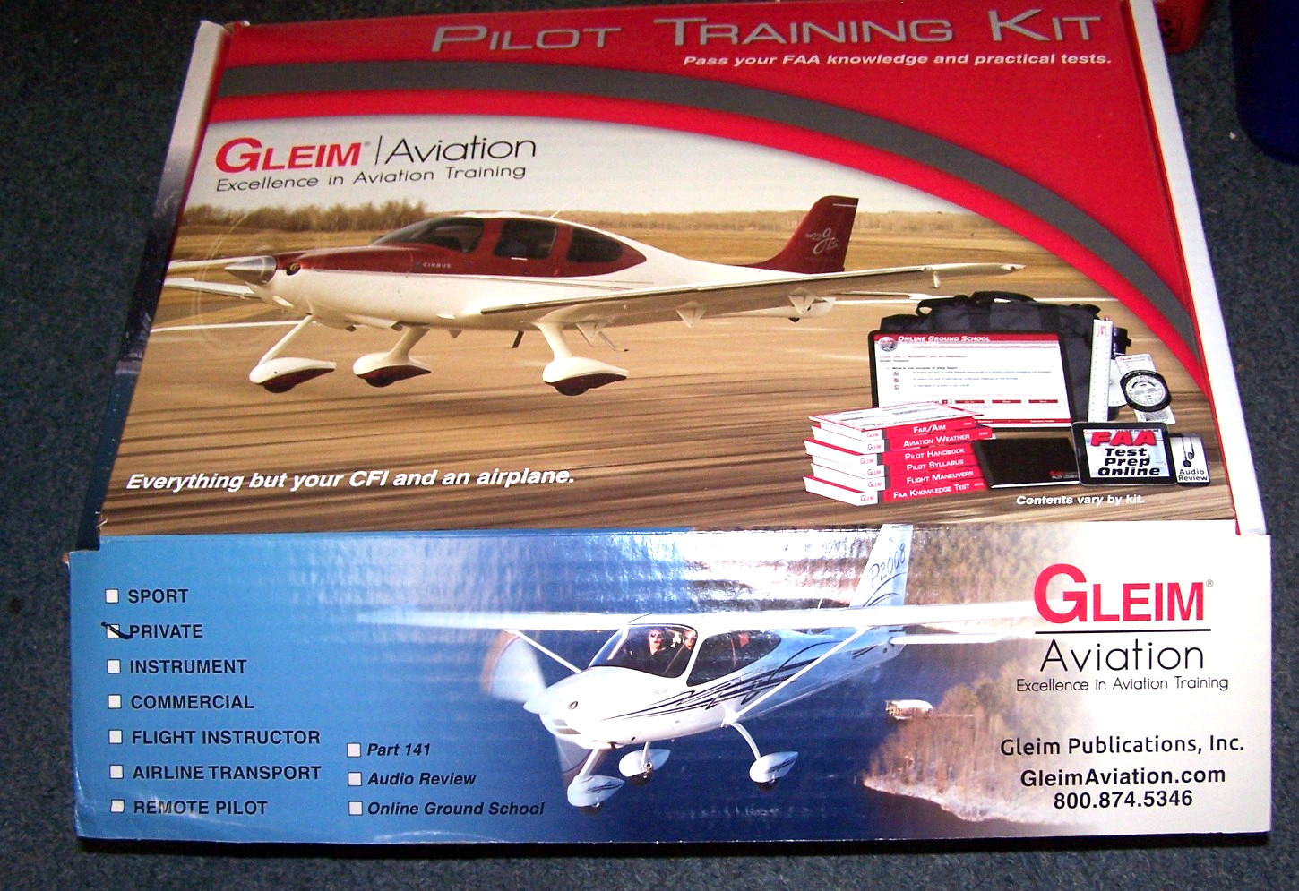 Gleim 2019 Private Pilot Kit – Lightly Used (1 book only is used)- no software,