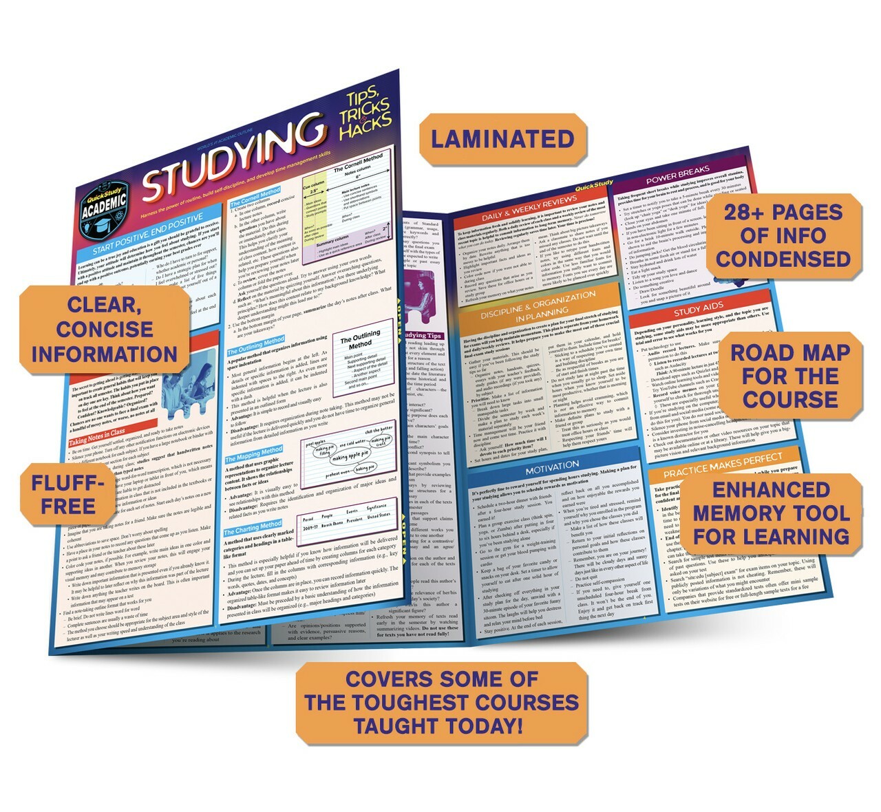 Brand New; QuickStudy | Studying: Tips, Tricks & Hacks Laminated Reference Guide