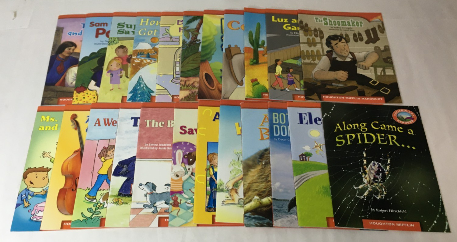 Lot of 23 Houghton Mifflin Books Early Readers – Grade Level 2 – Vocabulary