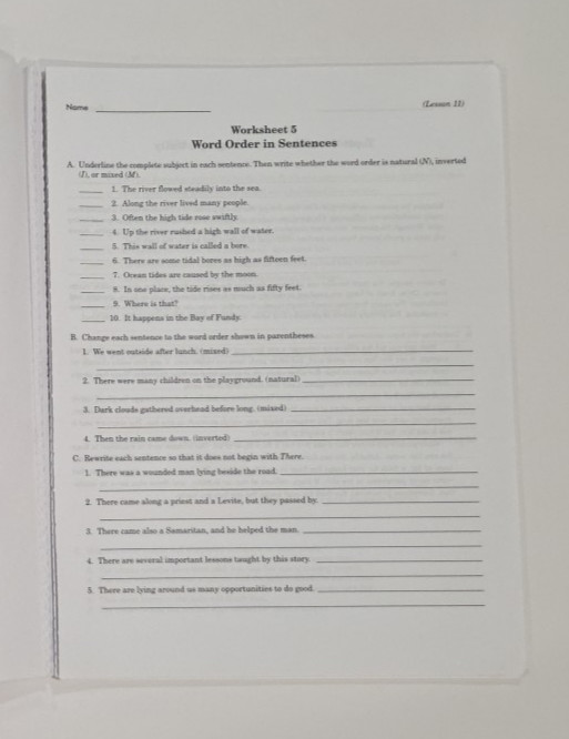 Rod & Staff BUILDING SECURELY English 7 -Missing 1 test otherwise COMPLETE