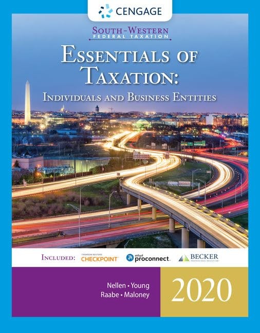 South-Western Federal Taxation 2020: Essentials of Taxation: Individuals and…