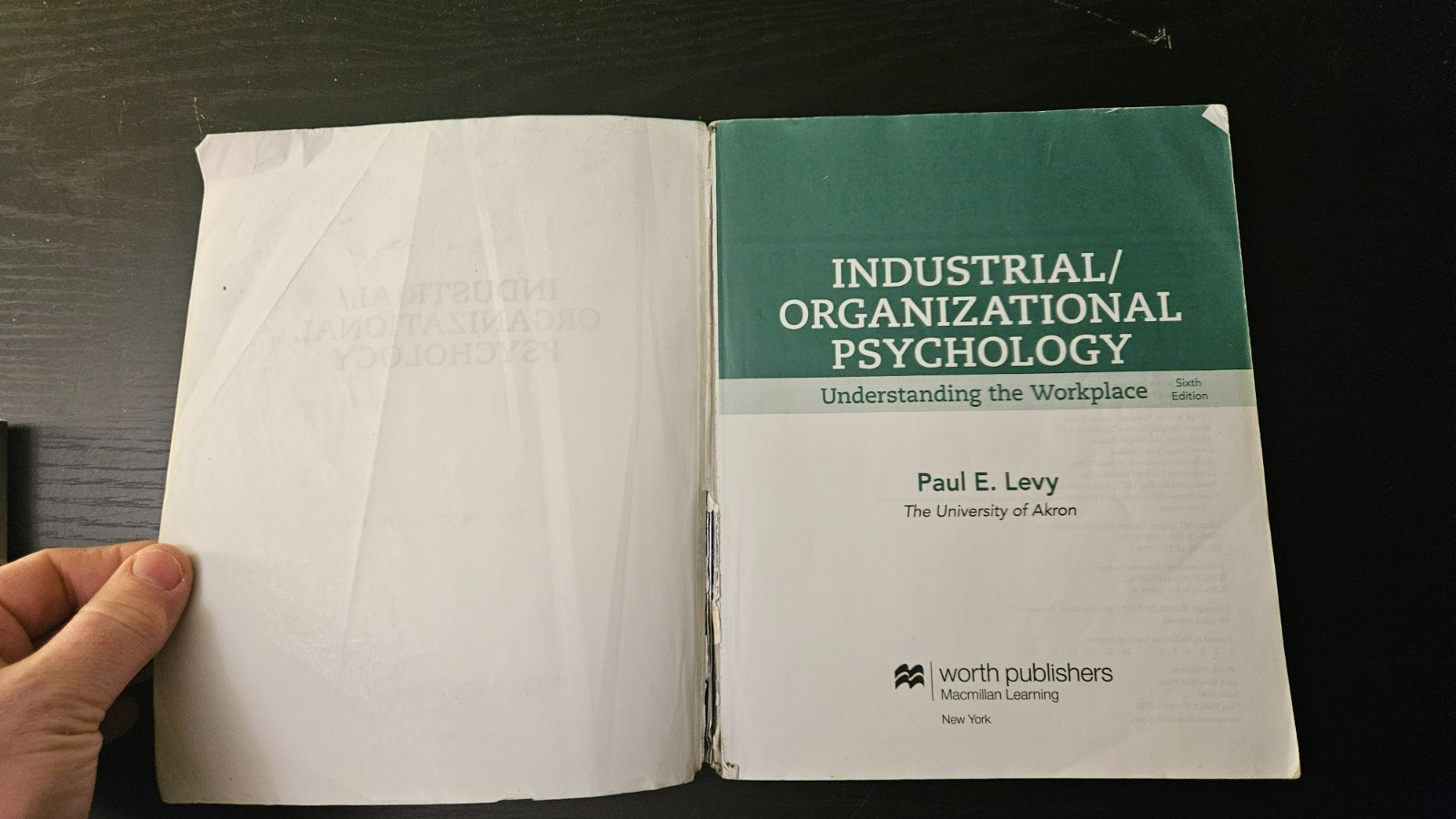 Industrial/Organizational Psychology: – Paperback, by Levy Paul – Acceptable