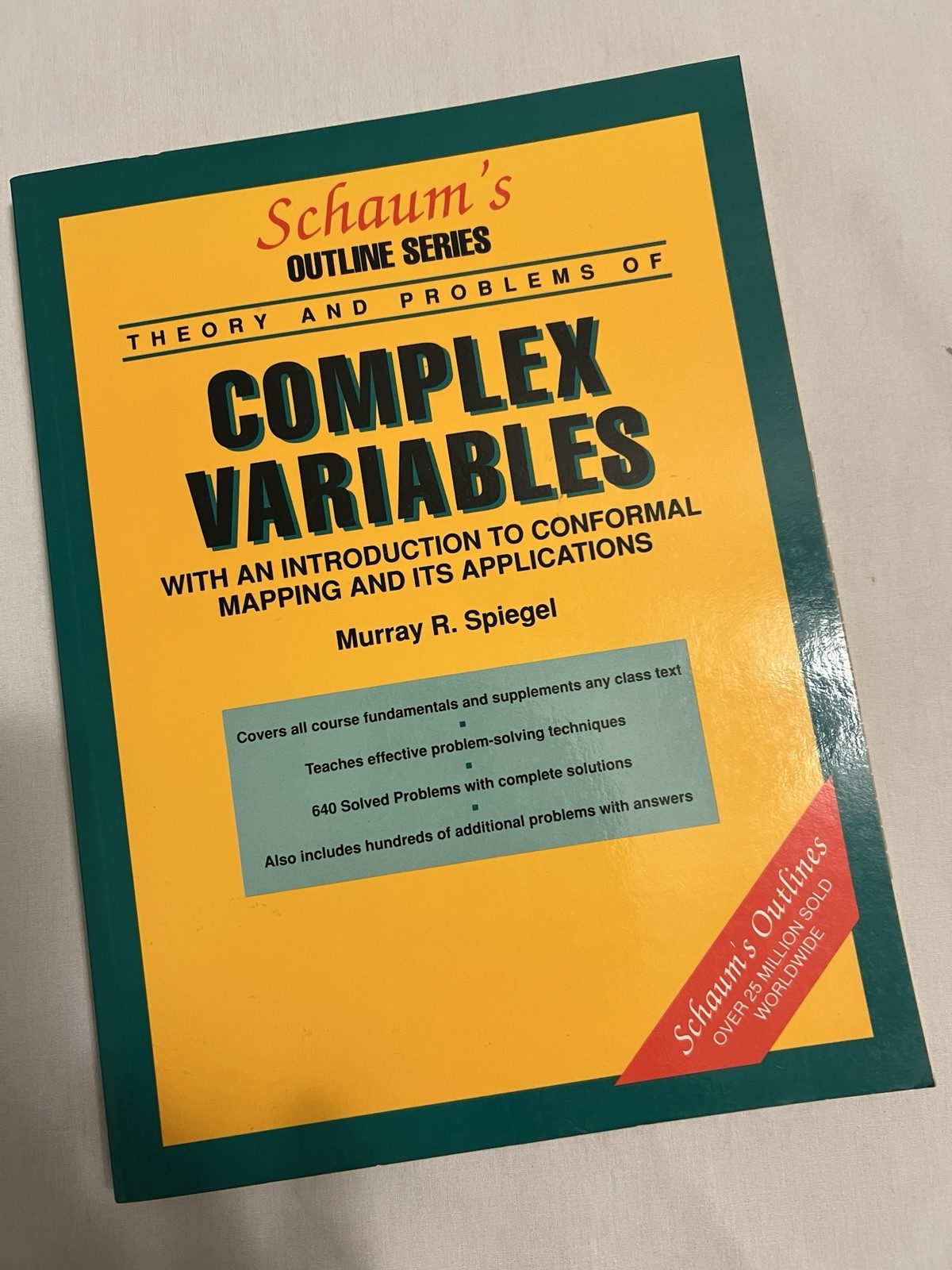 Schaum’s Outline of Complex Variables by Murray R. Spiegel (1964)