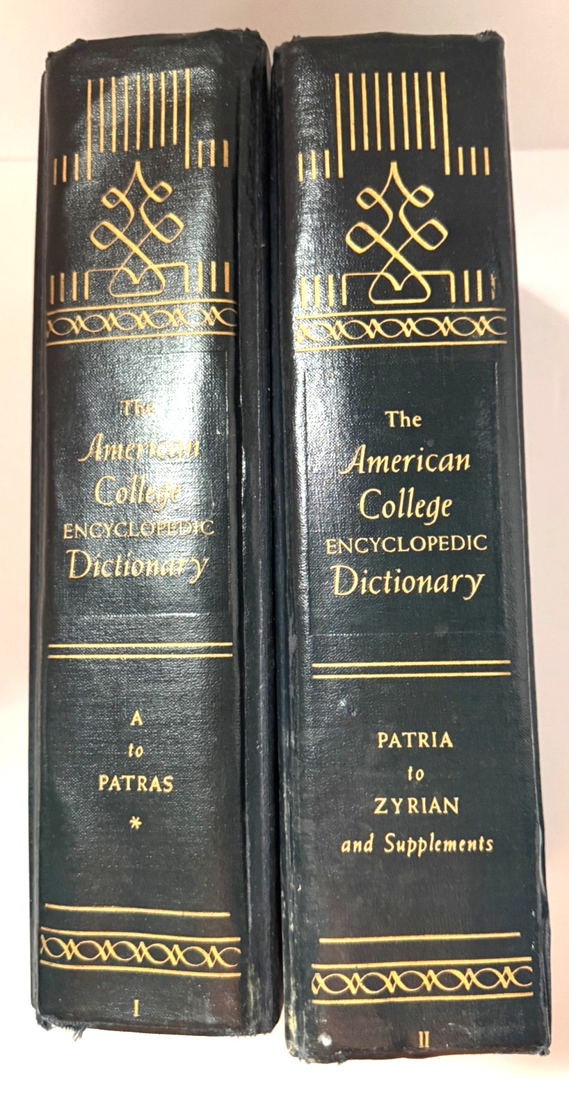 The American College Encyclopedic Dictionary 2 Volumes Spencer Press @1958